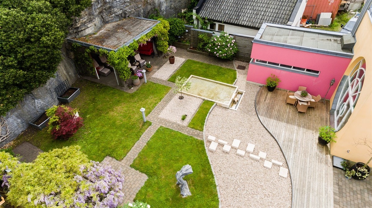 Uteområdet gjør dette til en sjelden oase midt i byen. Galleribilde