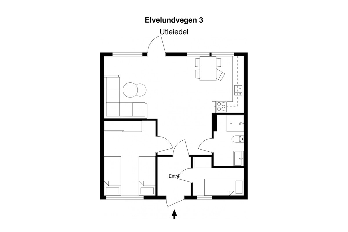 Elvelundvegen 3 utleiedel