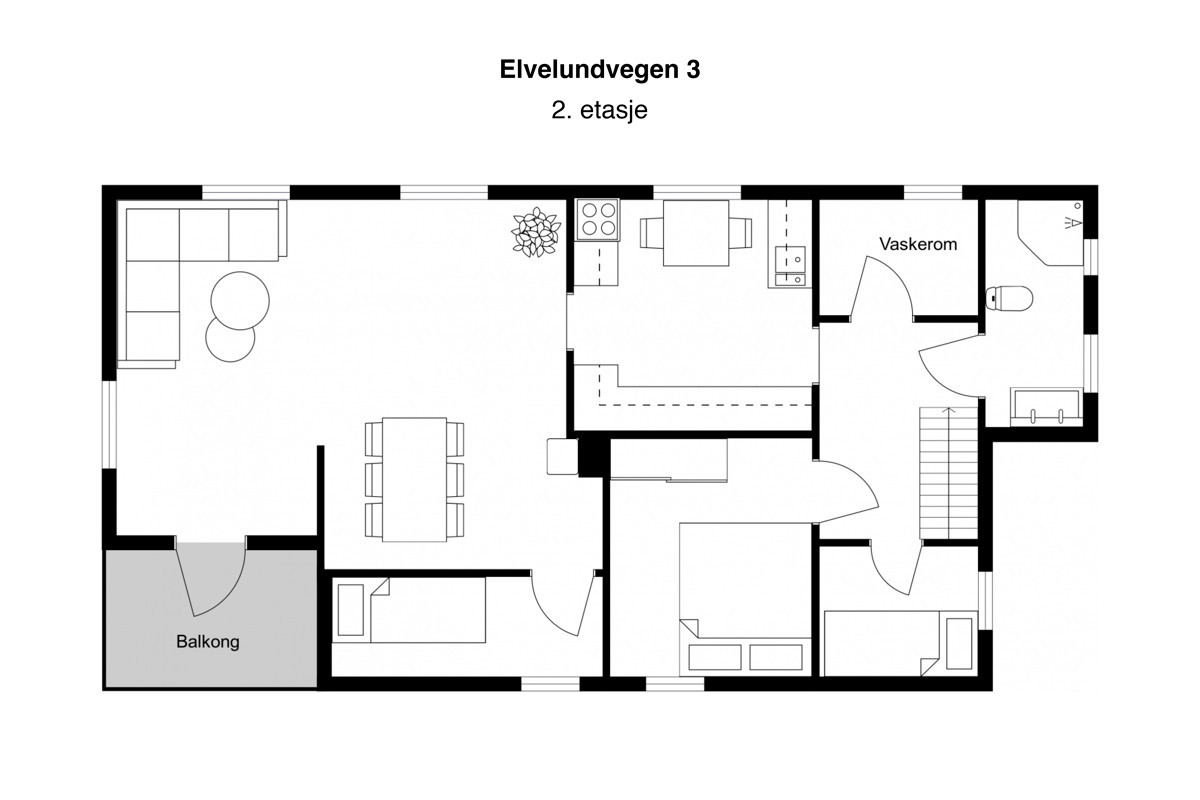 Elvelundvegen 3 etasje 2