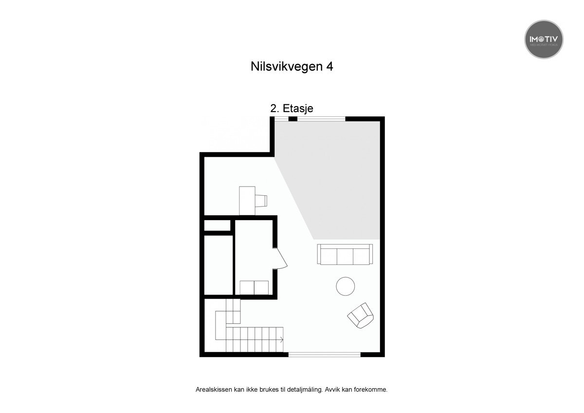Plantegning 2. etasje. Legg merke til at det er enkelt å lage et ekstra soverom i denne etasjen. Galleribilde