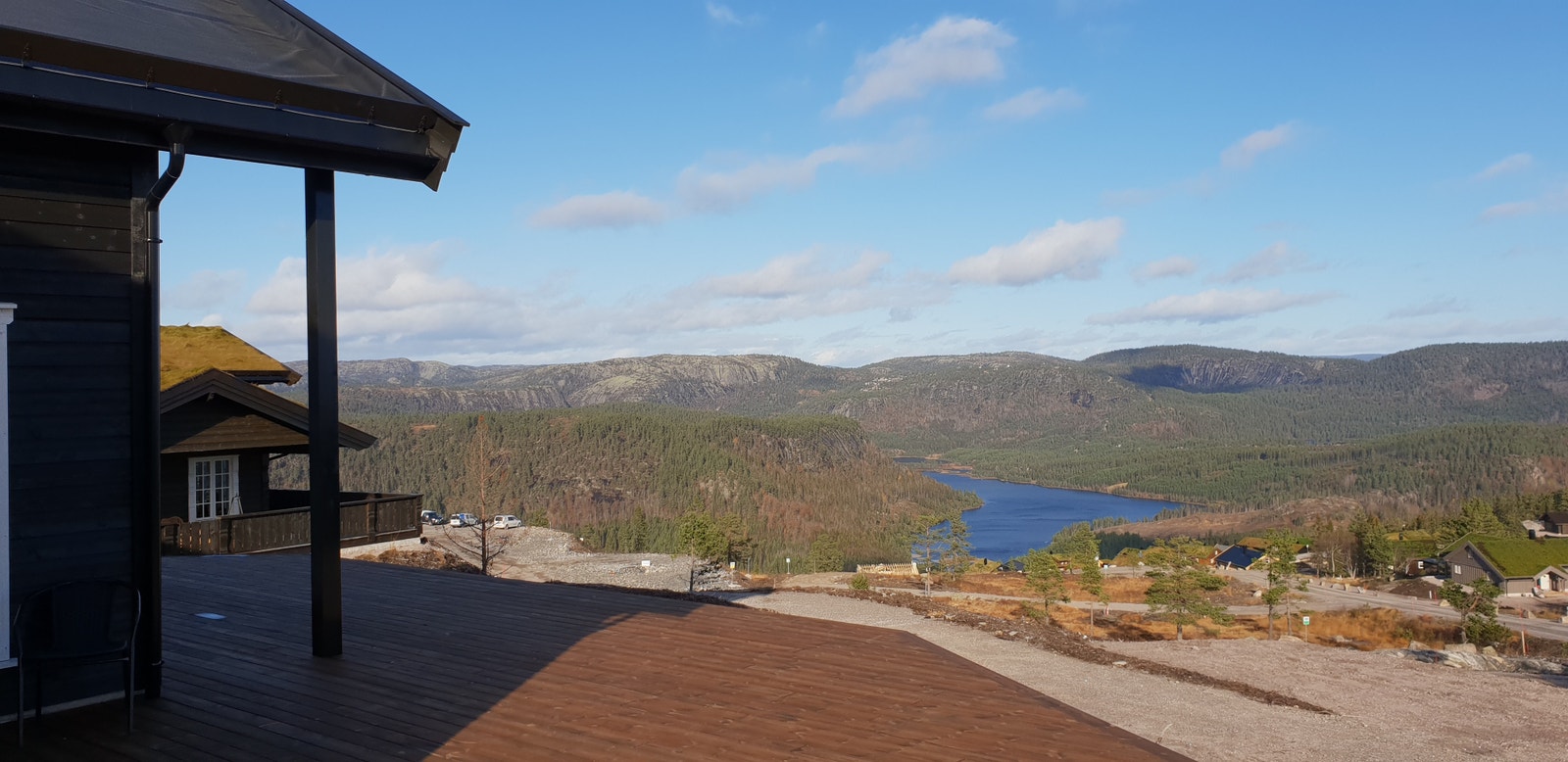 Utsikt fra terrasse (høst) Galleribilde