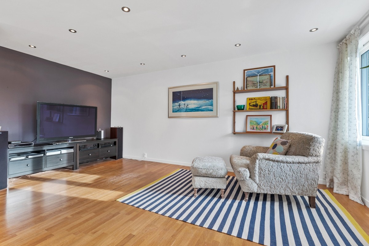 Det er mulighet for et tredje soverom i stuen. Galleribilde