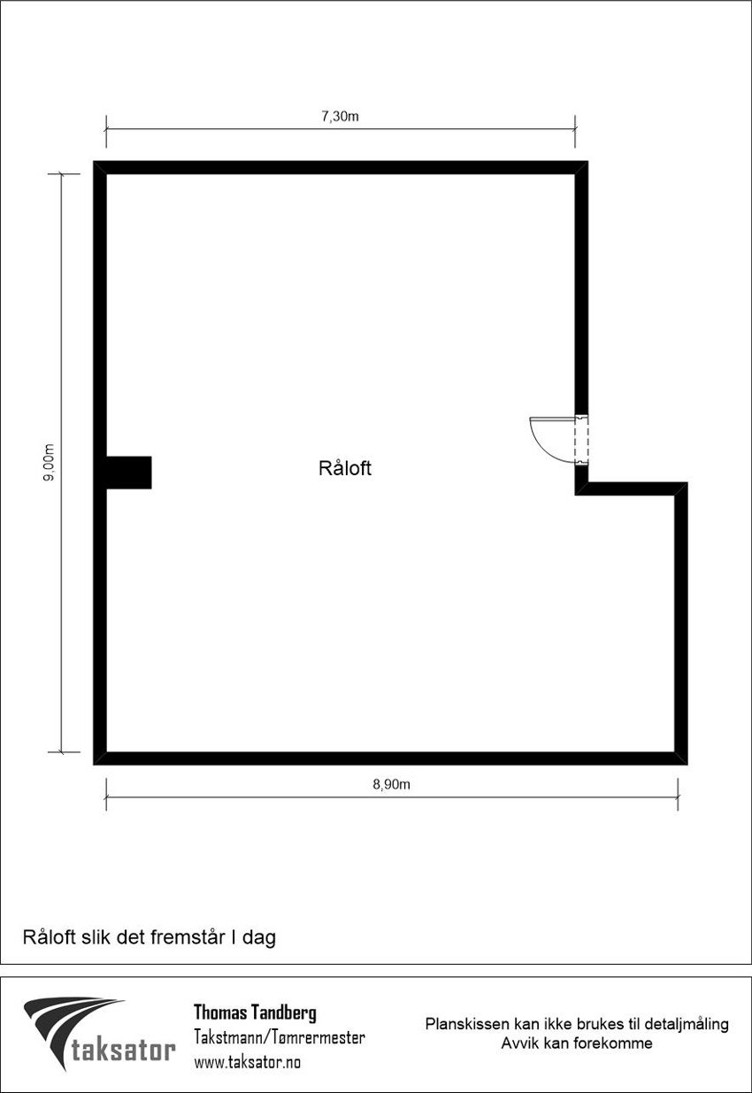 Plantegning råloft. Galleribilde