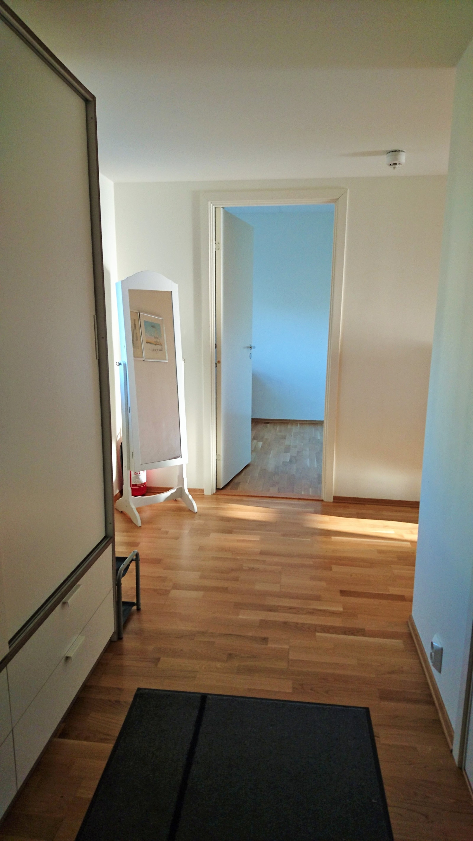 Romslig entre og gang med vindu Galleribilde