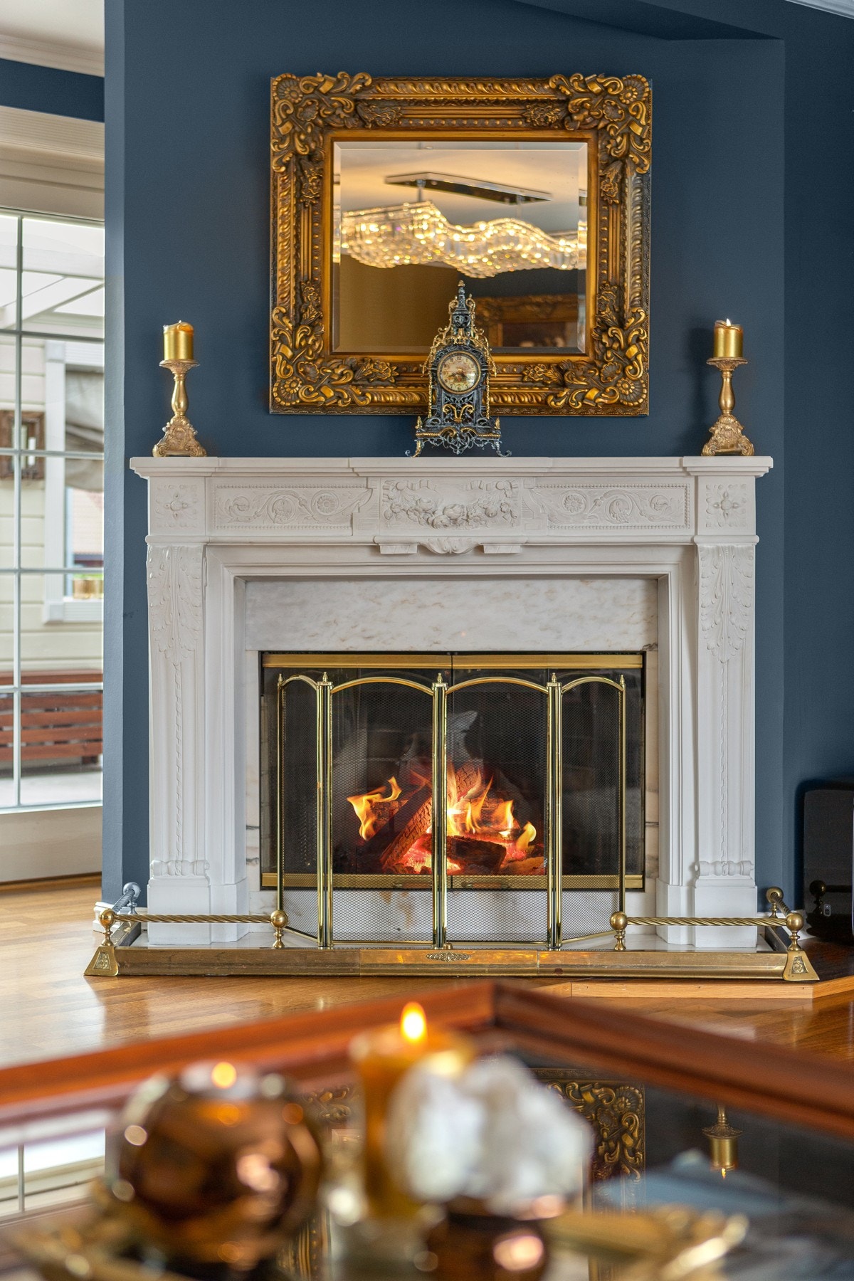 Det er peis i samtlige stuer. Galleribilde