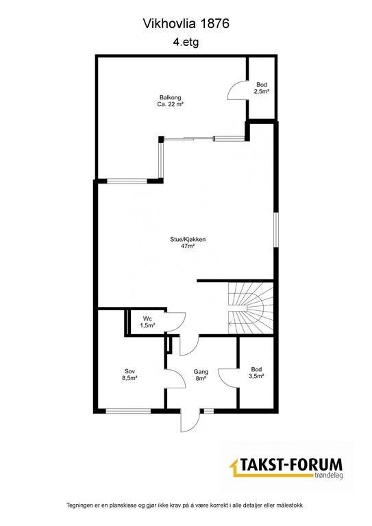 Planskisse 1.etg Galleribilde