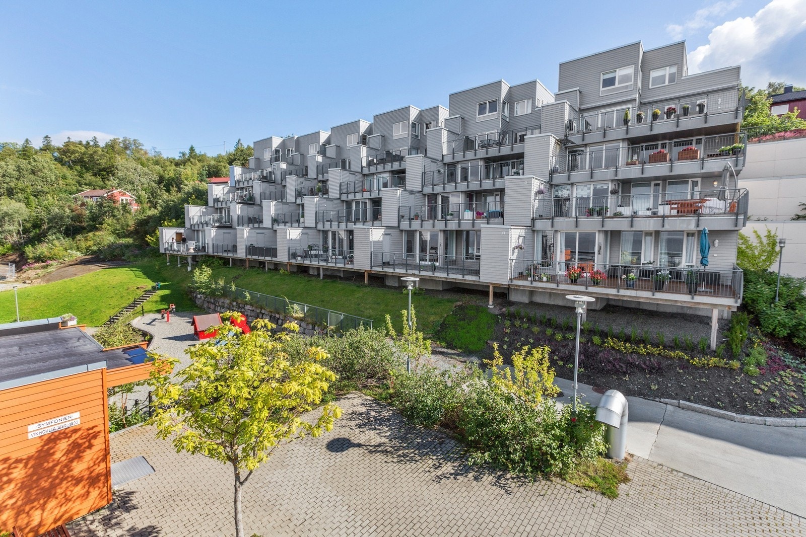 Leiligheten ligger øverst til venstre. Galleribilde