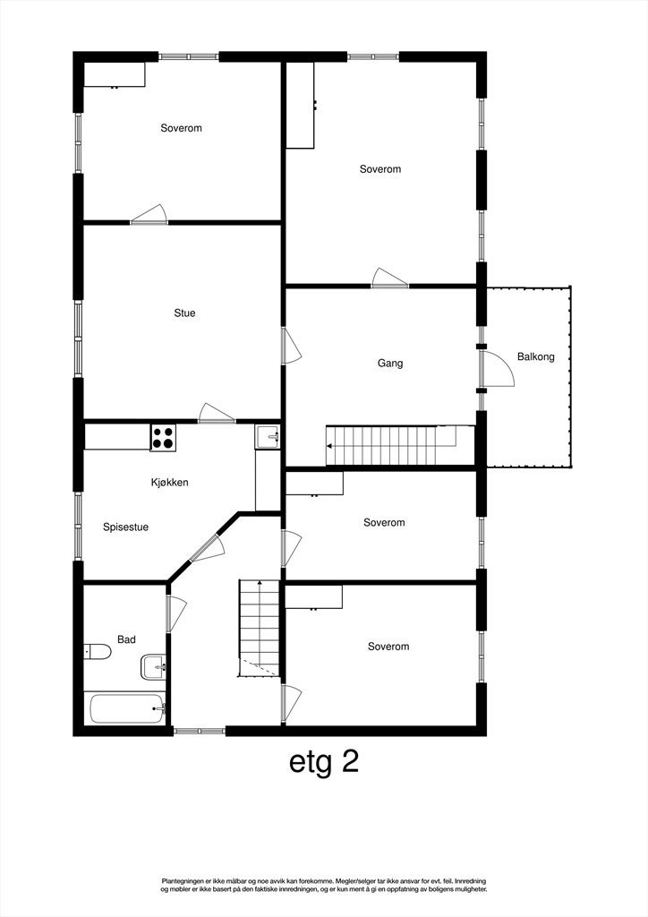 Plantegning 2. etasje. Galleribilde