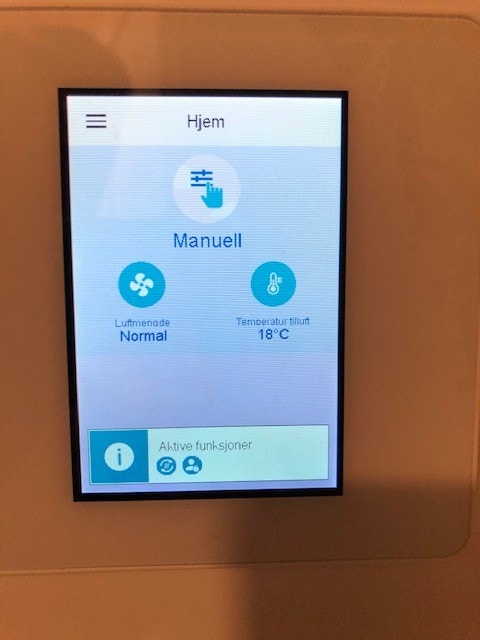 Kontrollpanel / varmestyring Galleribilde