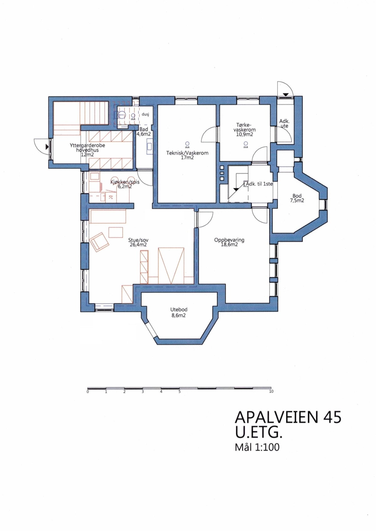 Kjeller- og underetasje Galleribilde