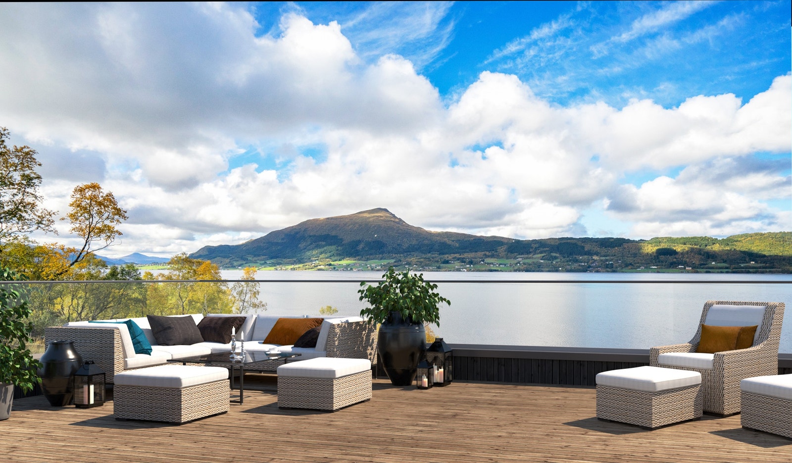 Illustrasjonsbilde med utsikt Galleribilde