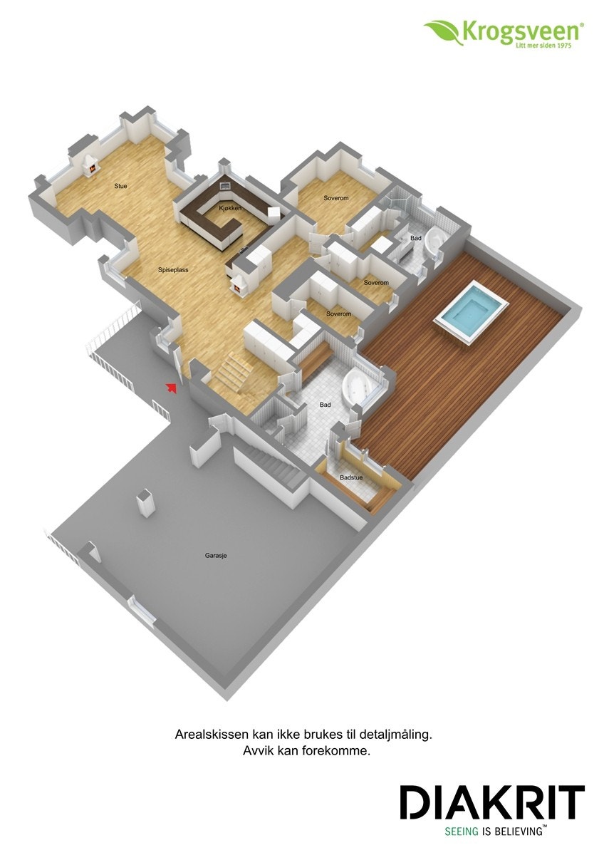 Plantegning 1. etasje Galleribilde