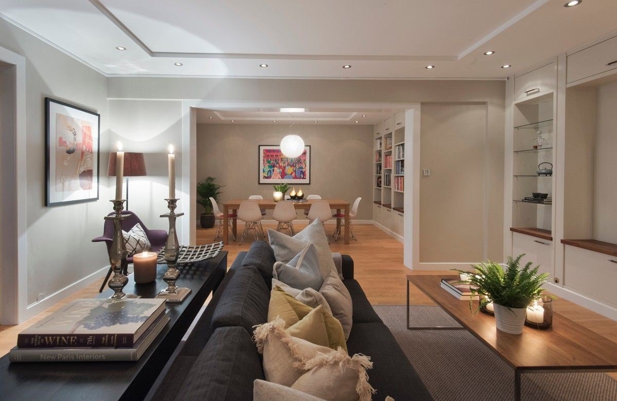Living room and dining room Galleribilde