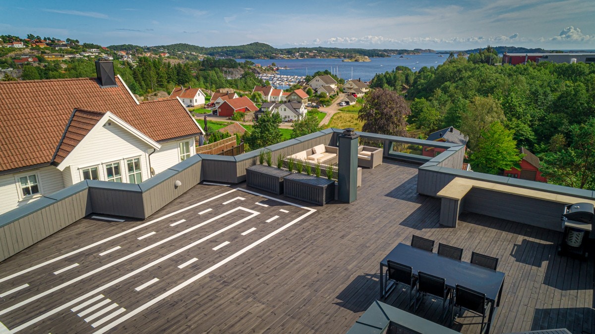 Drone - Takterrasse Galleribilde