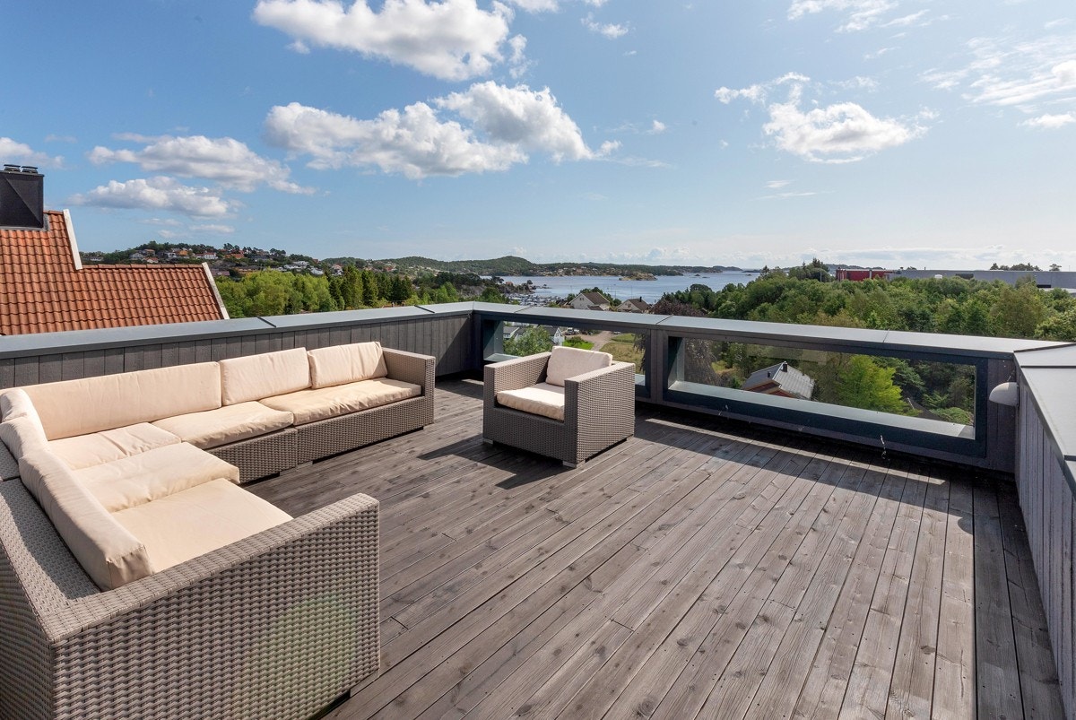 Takterrasse med fantastisk sjøutsikt Galleribilde