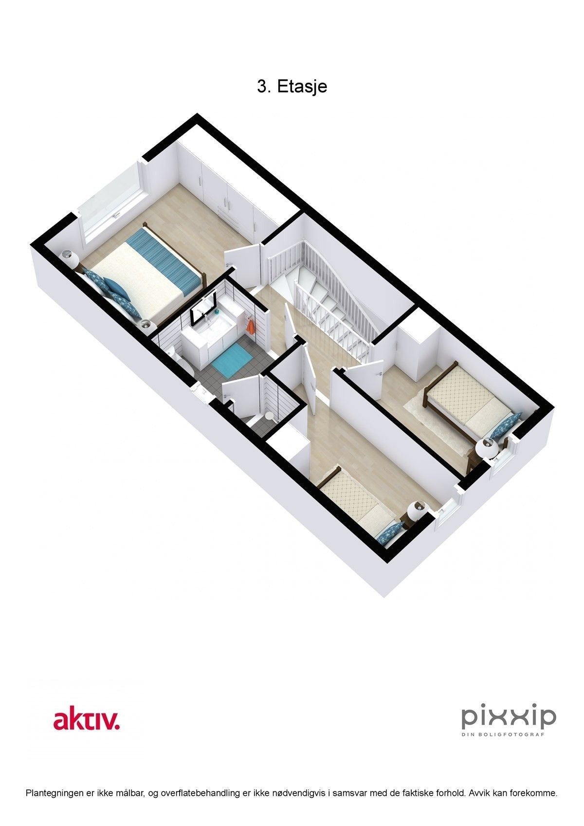 3 etasje med 3 soverom og bad Galleribilde