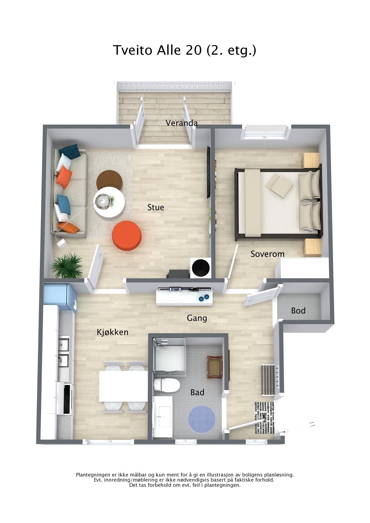 3D Plantegning Galleribilde