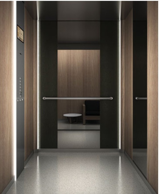 Layout tegning av ny heis Galleribilde