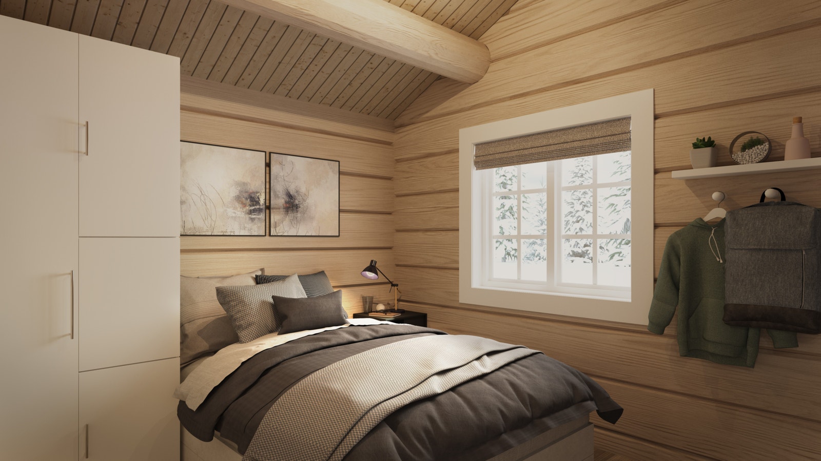 Modell Norefjell. Bildet er en illustrasjon som avviker fra virkelige omgivelser. Bildet kan inneholde enkelte detaljer som ikke er med i standard leveranse Galleribilde