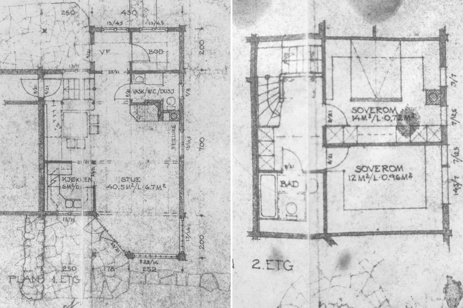 Planløsning 1. Og 2. etasje. Galleribilde
