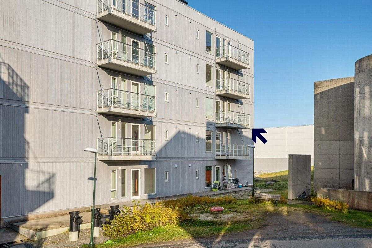 Pilen hviser beliggenhet på leiligheten