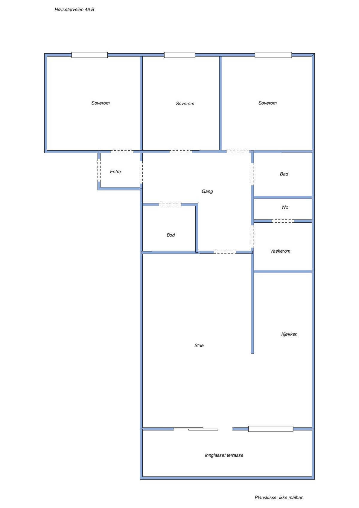 Plantegning - Hovseterveien 46 B Galleribilde