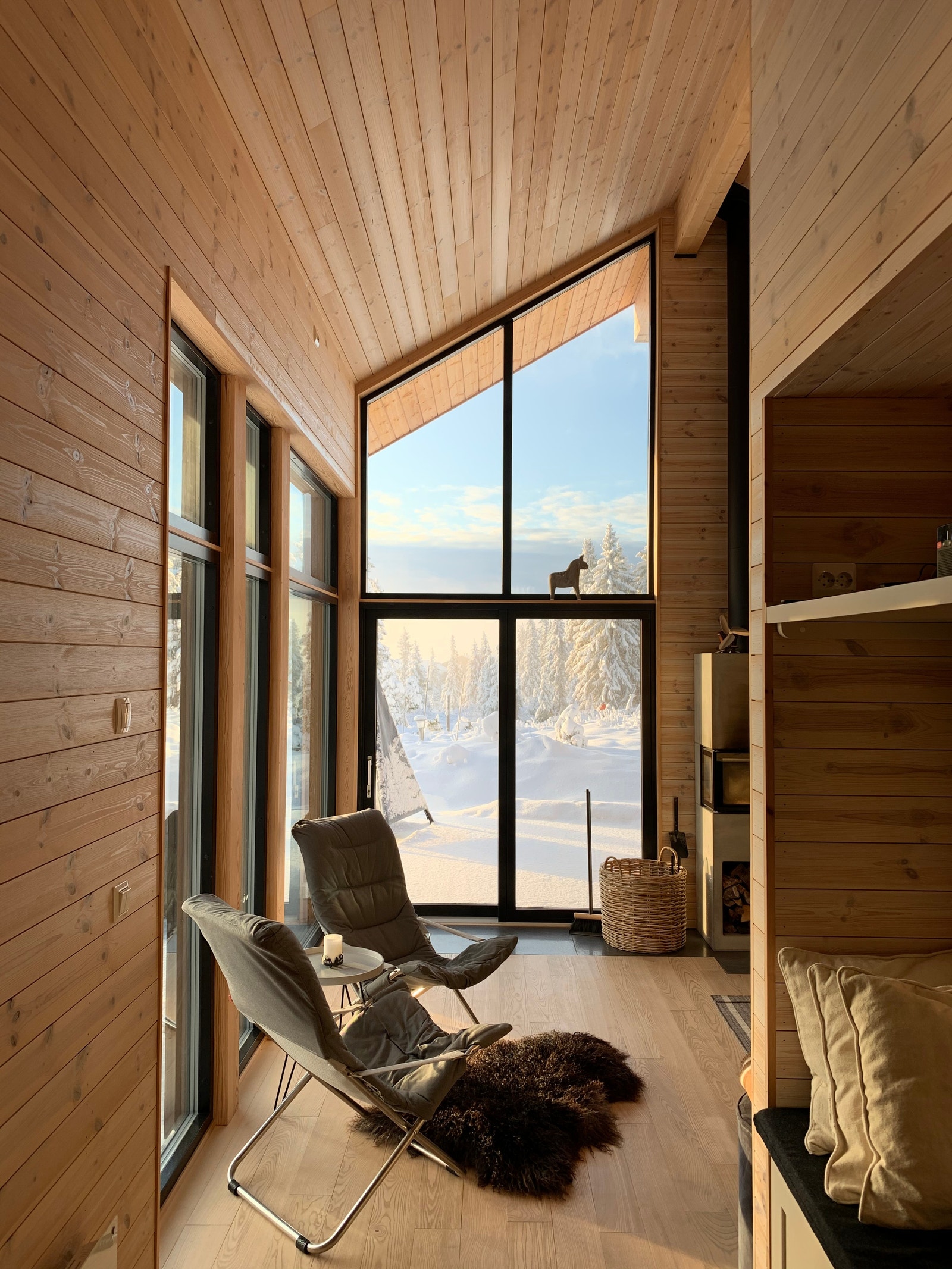 Store glassflater mot vest Galleribilde