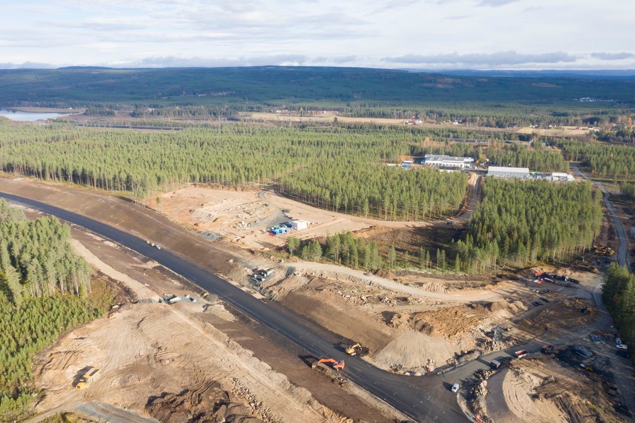 Næringsparken er godt eksponert mot den nye riksveg 3 traseen. Galleribilde