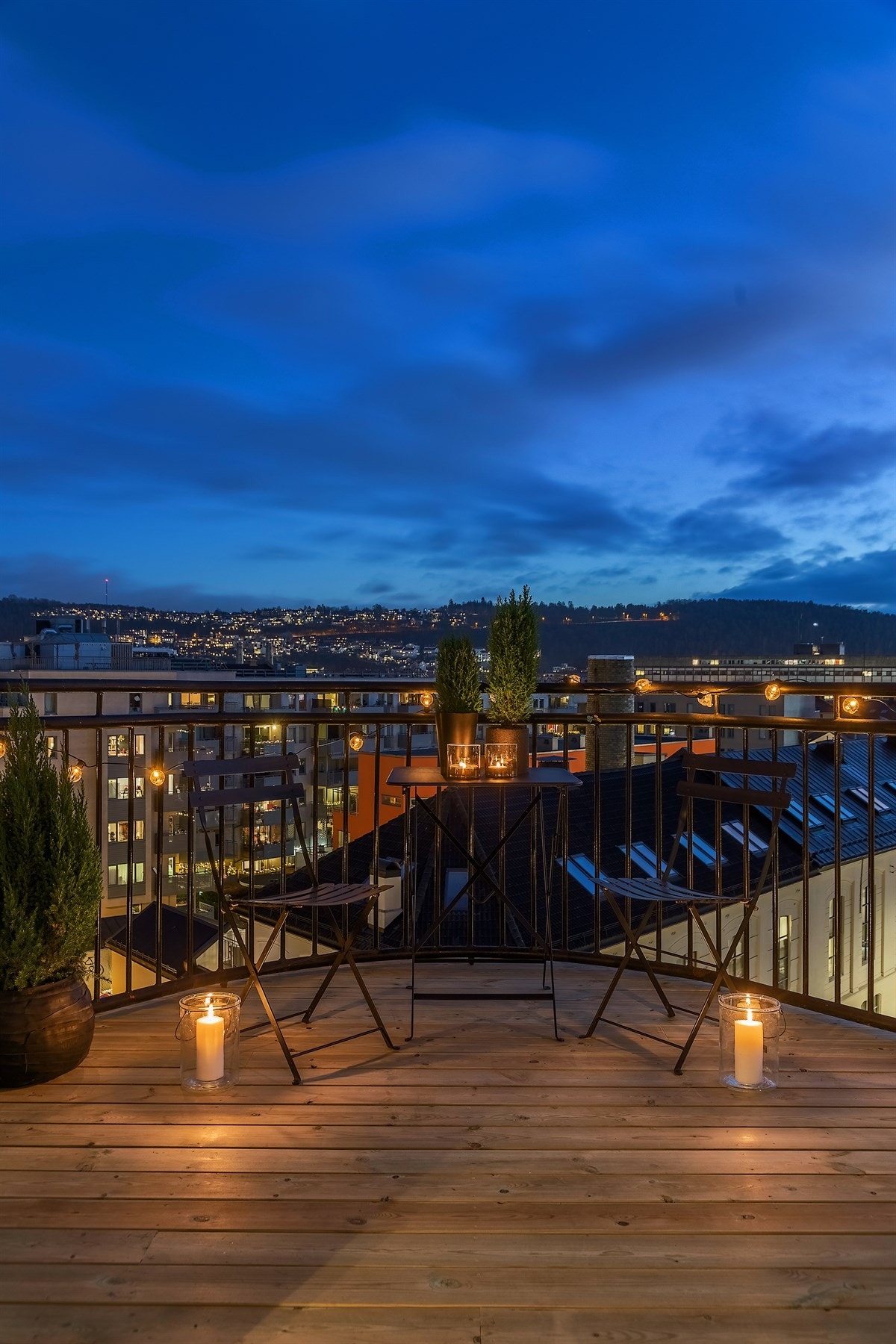 Balkongen er romslig, på hele 9 kvm. Galleribilde