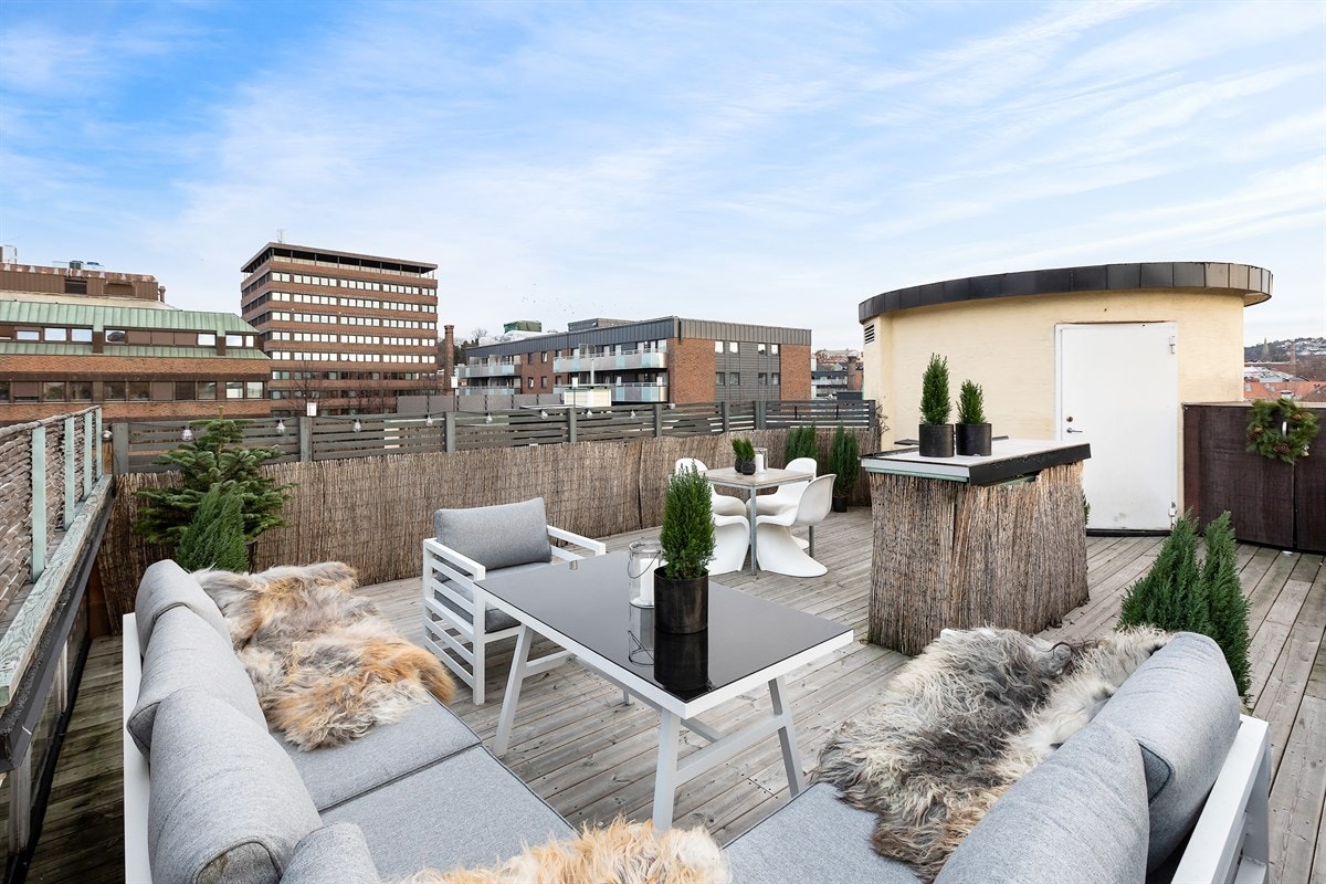 Privat takterrasse på hele 35 kvm! Galleribilde
