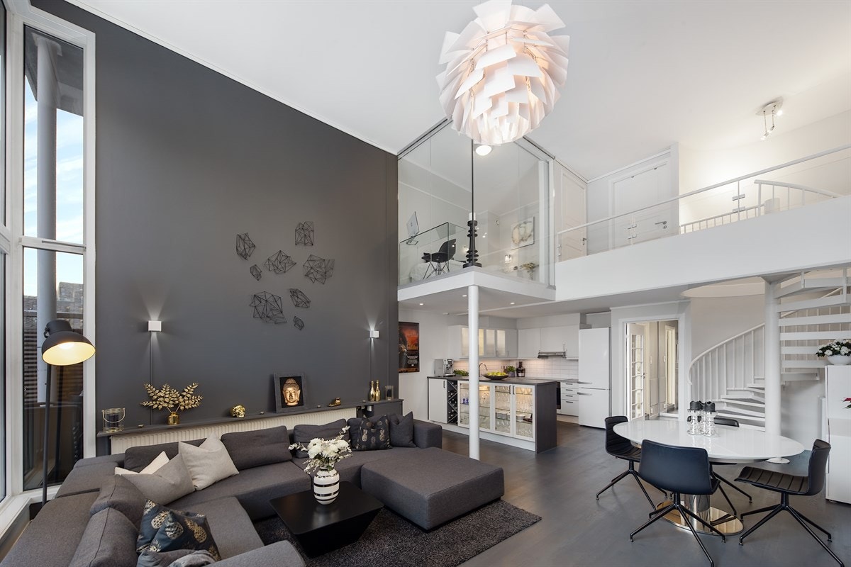 Åpen stue og kjøkkenløsning Galleribilde