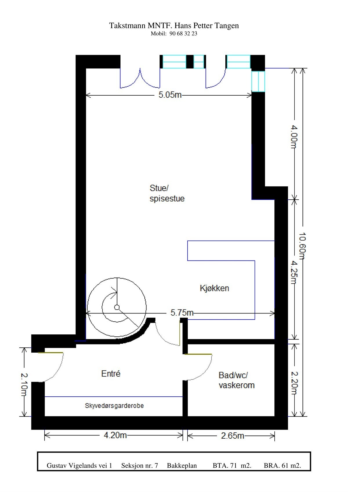 Plantegning - Nedre etasjeplan Galleribilde