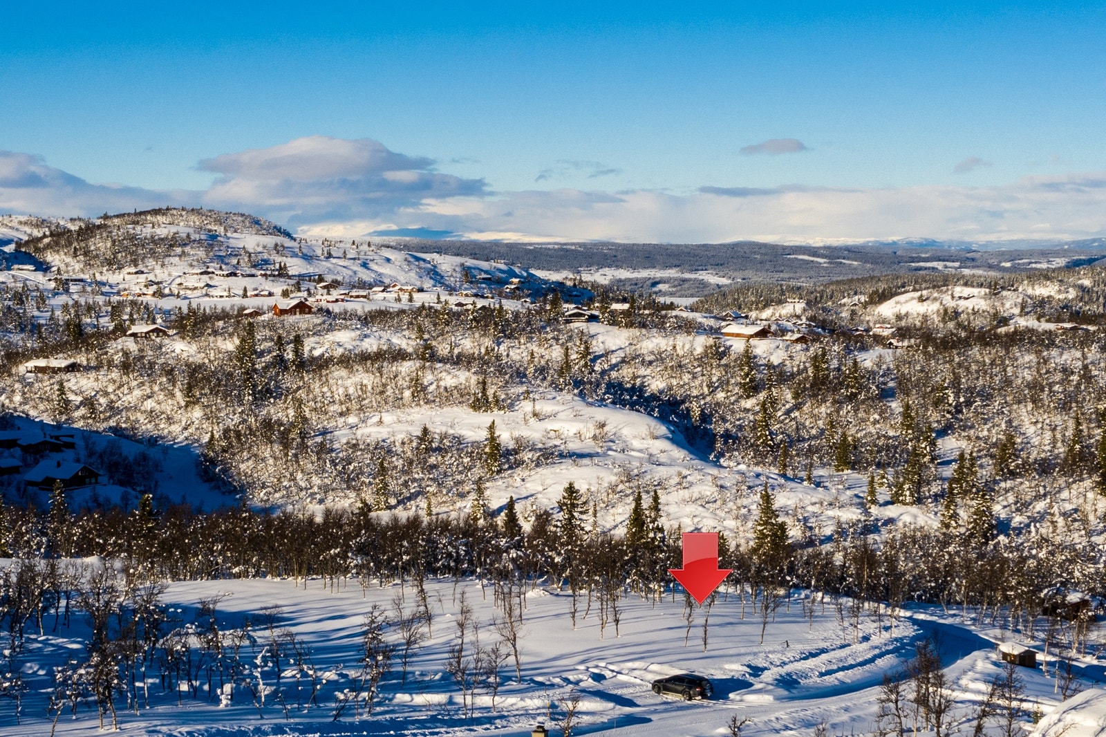 Med utsikt til Jotunheimen og Makalausfjellet Galleribilde