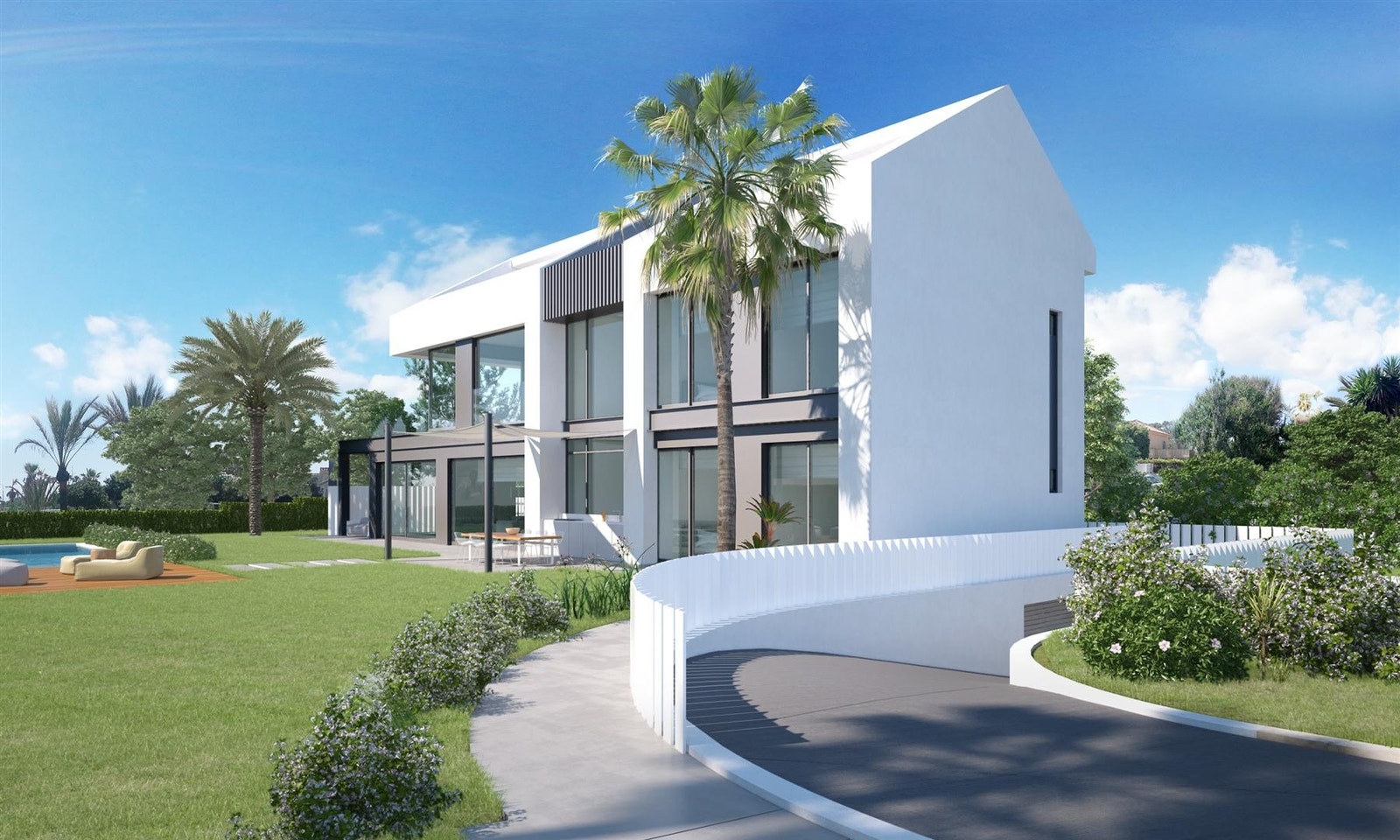 Nedkjørsel til garasjen. Galleribilde