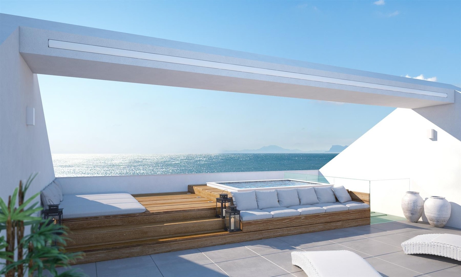 Daybed på takterrassen. Galleribilde