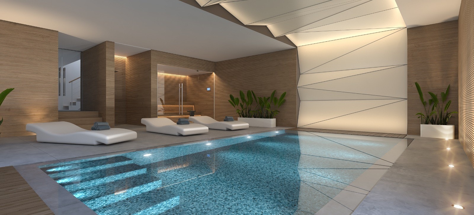 Ditt private SPA/velvære center med 18 m2 basseng og sauna. Galleribilde