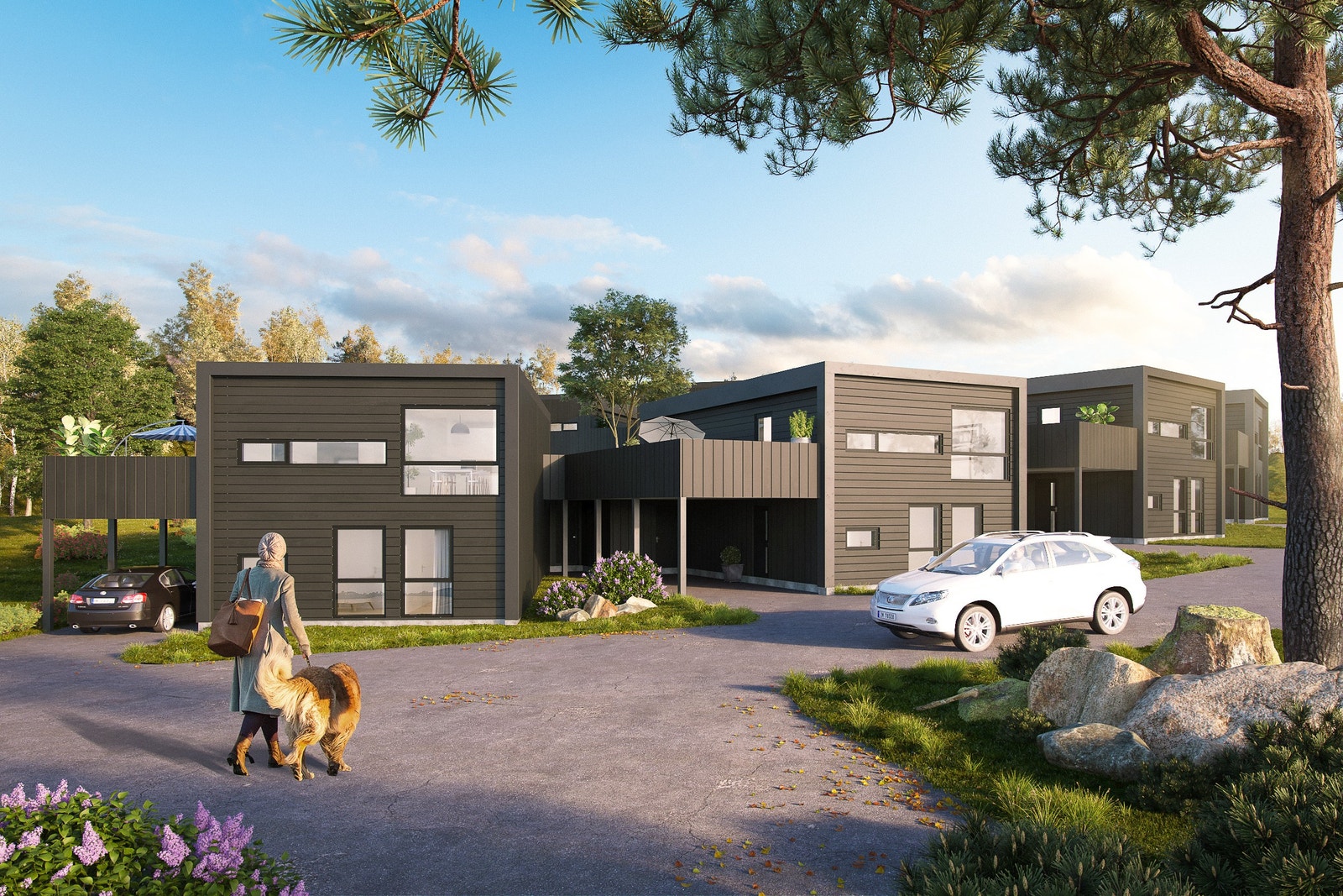 Flotte eneboliger i sola på Bråvann! Galleribilde