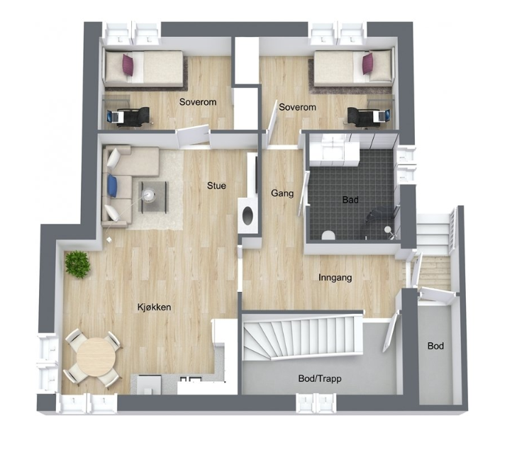 Plantegning leilighet Galleribilde