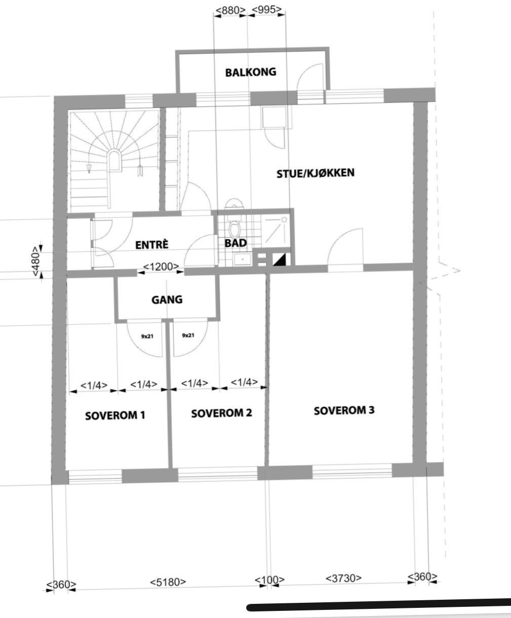 plantegning Galleribilde
