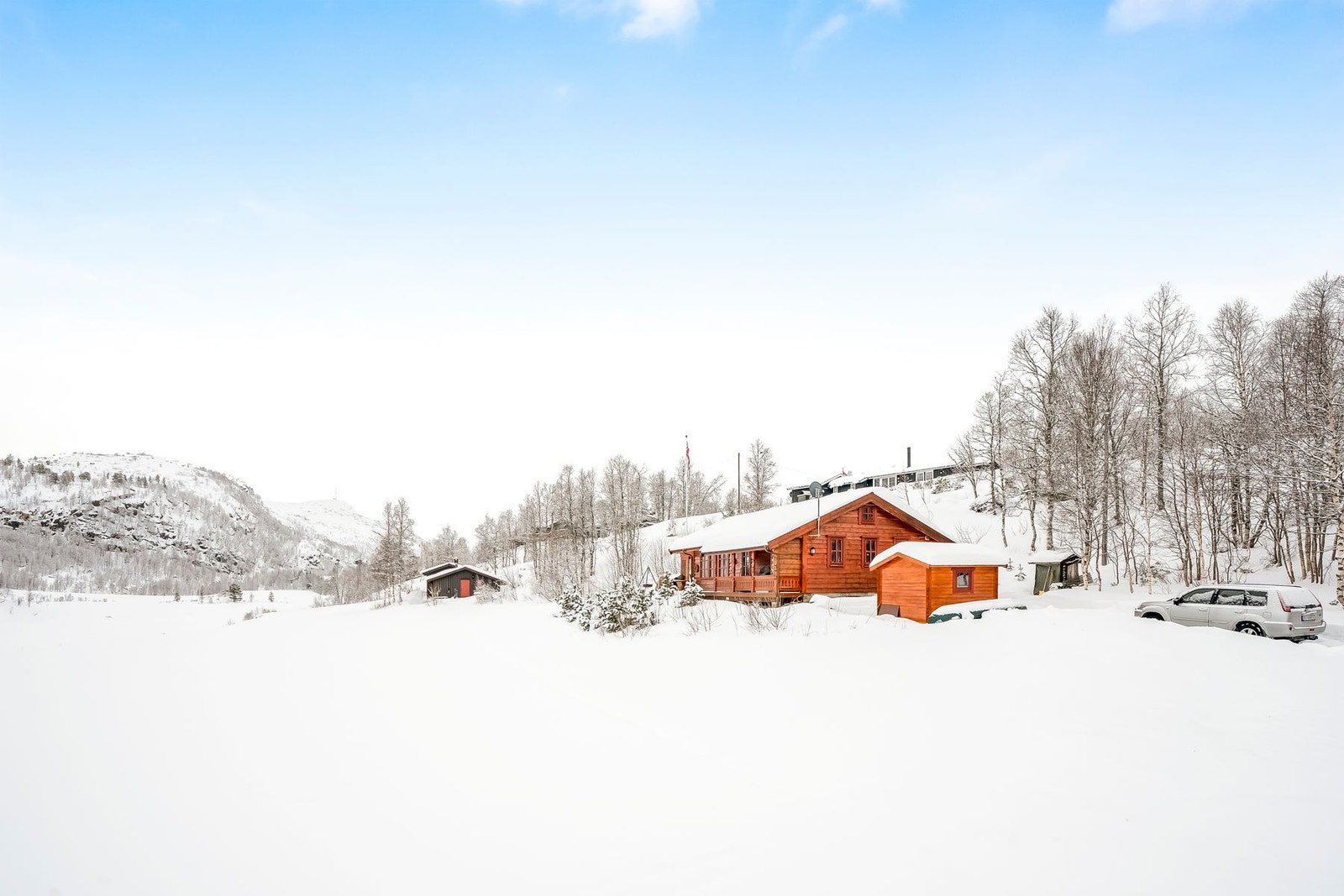 Særdeles god idyll på fjellet. Rett v/skispor og elven. Kjør til døren. Galleribilde