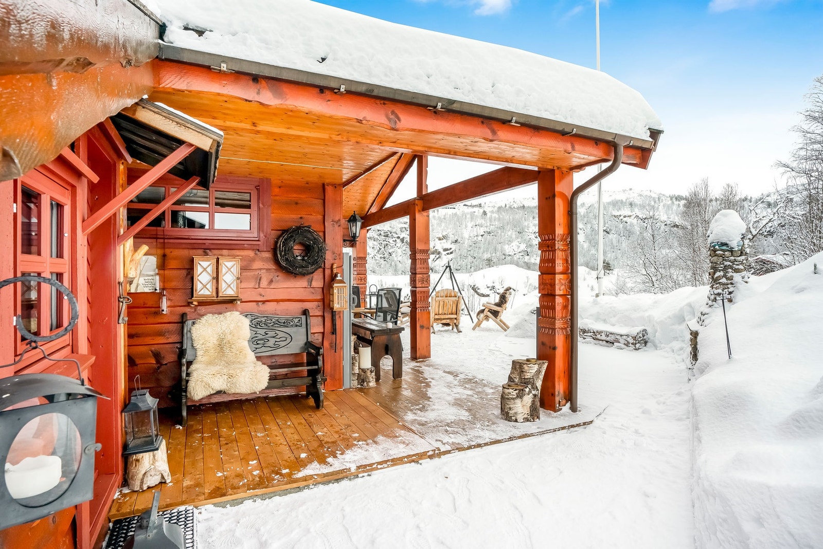 Særdeles god idyll på fjellet. Rett v/skispor og elven. Kjør til døren. Galleribilde