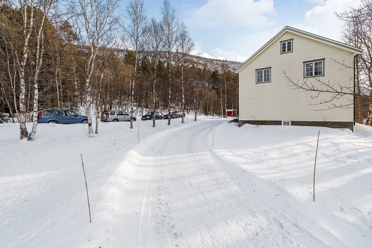 Innkjøring fra riksvei 3. God plass til parkering. Galleribilde