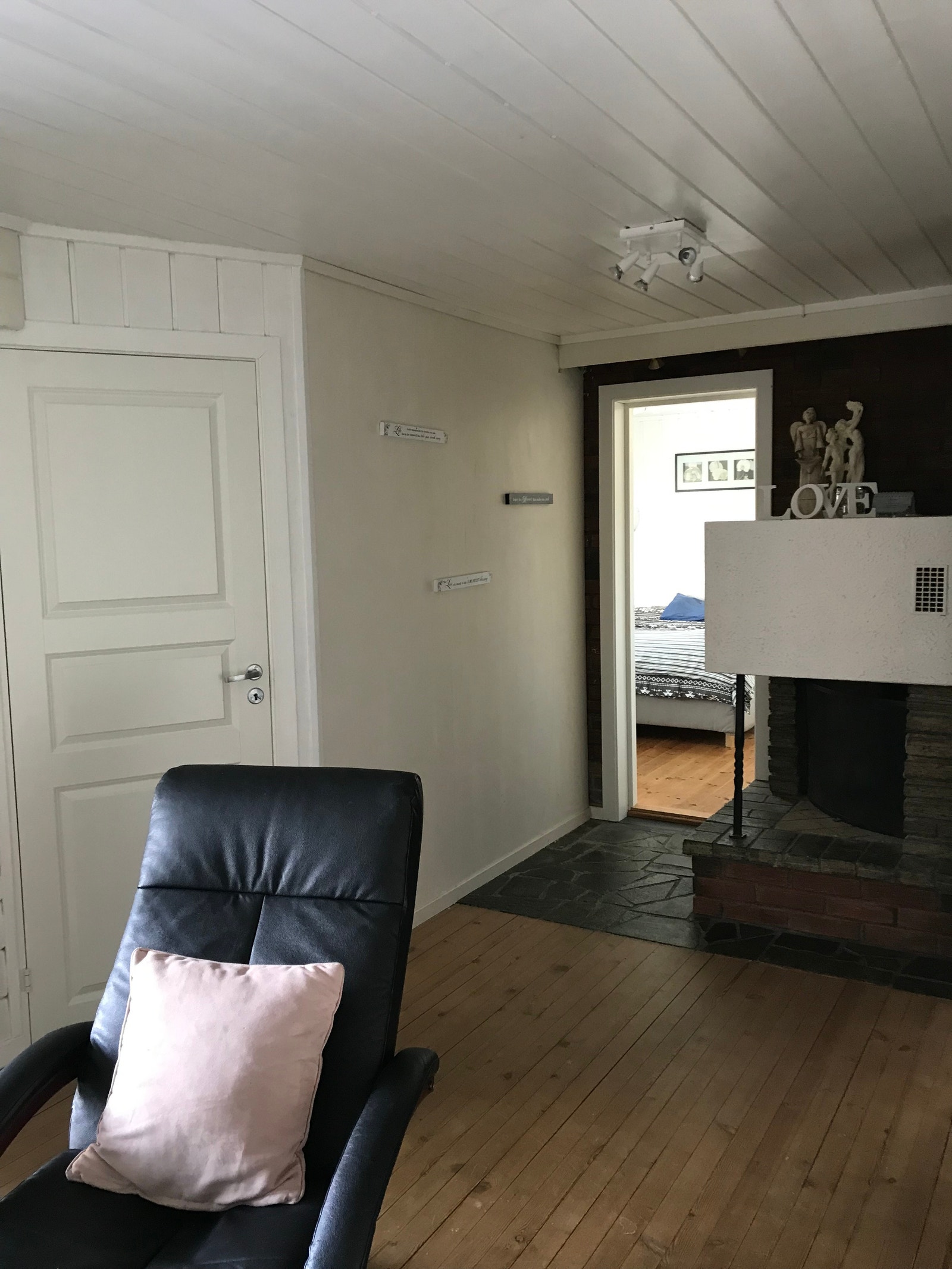 Stue med peis Galleribilde