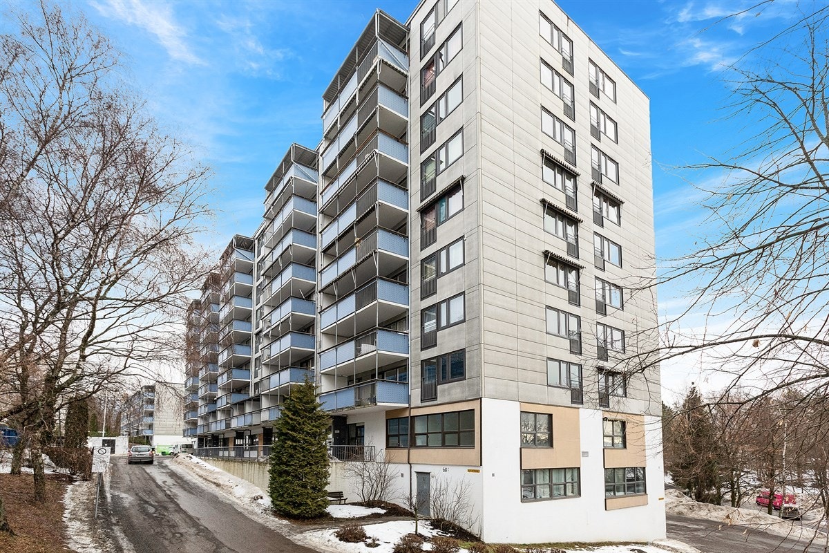 Borettslaget er i gang med fasaderehabilitering som vil gi eiendommen et mer moderne preg. Galleribilde