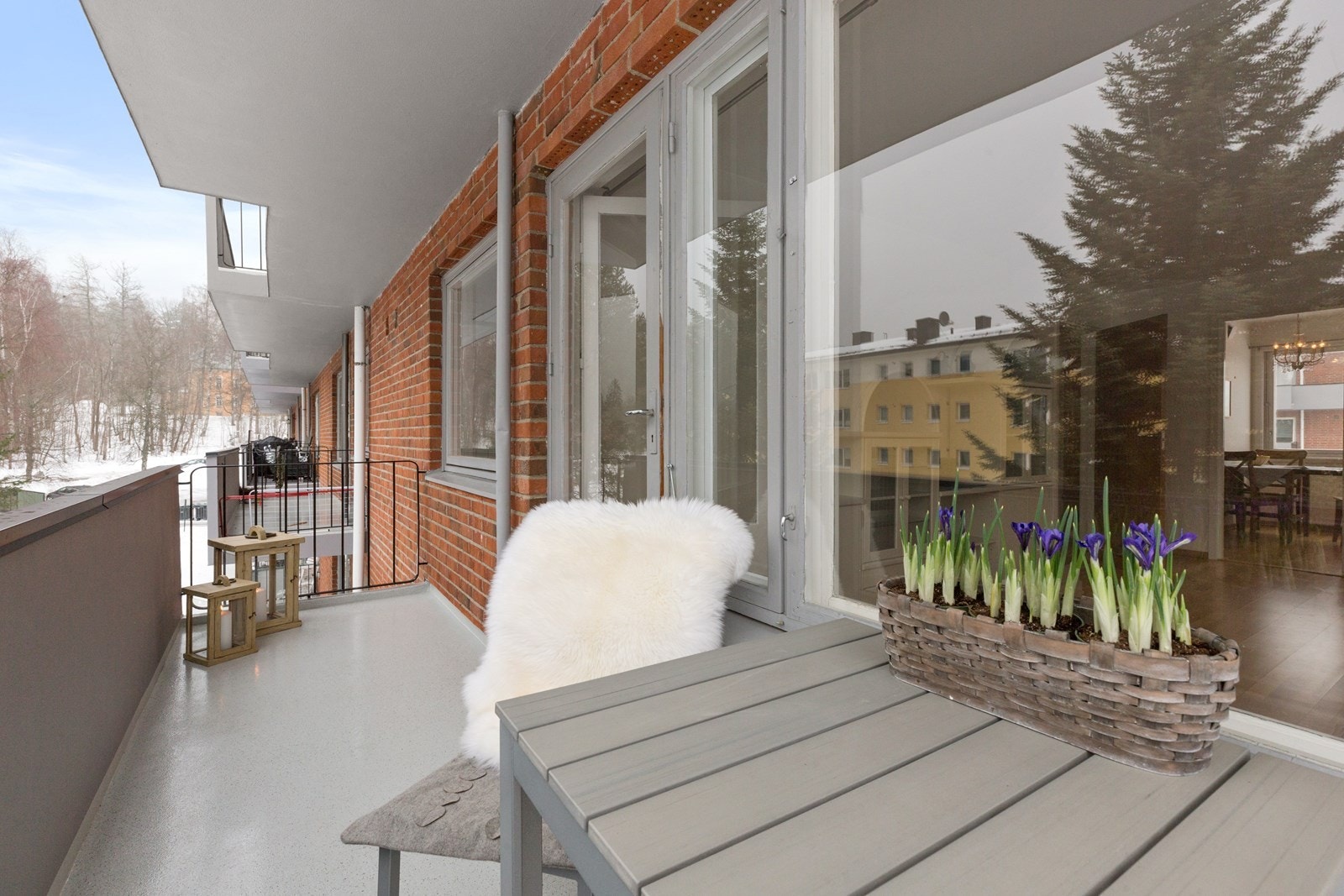 Balkongen er rehabilitert i regi av sameiet i 2018. Galleribilde