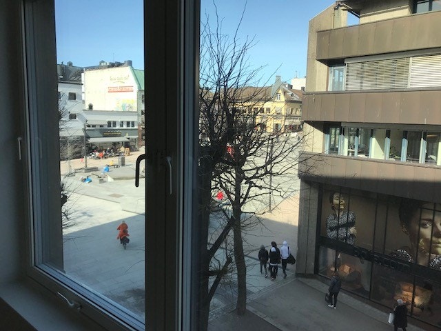 Utsikt fra soverom motTorvet Galleribilde