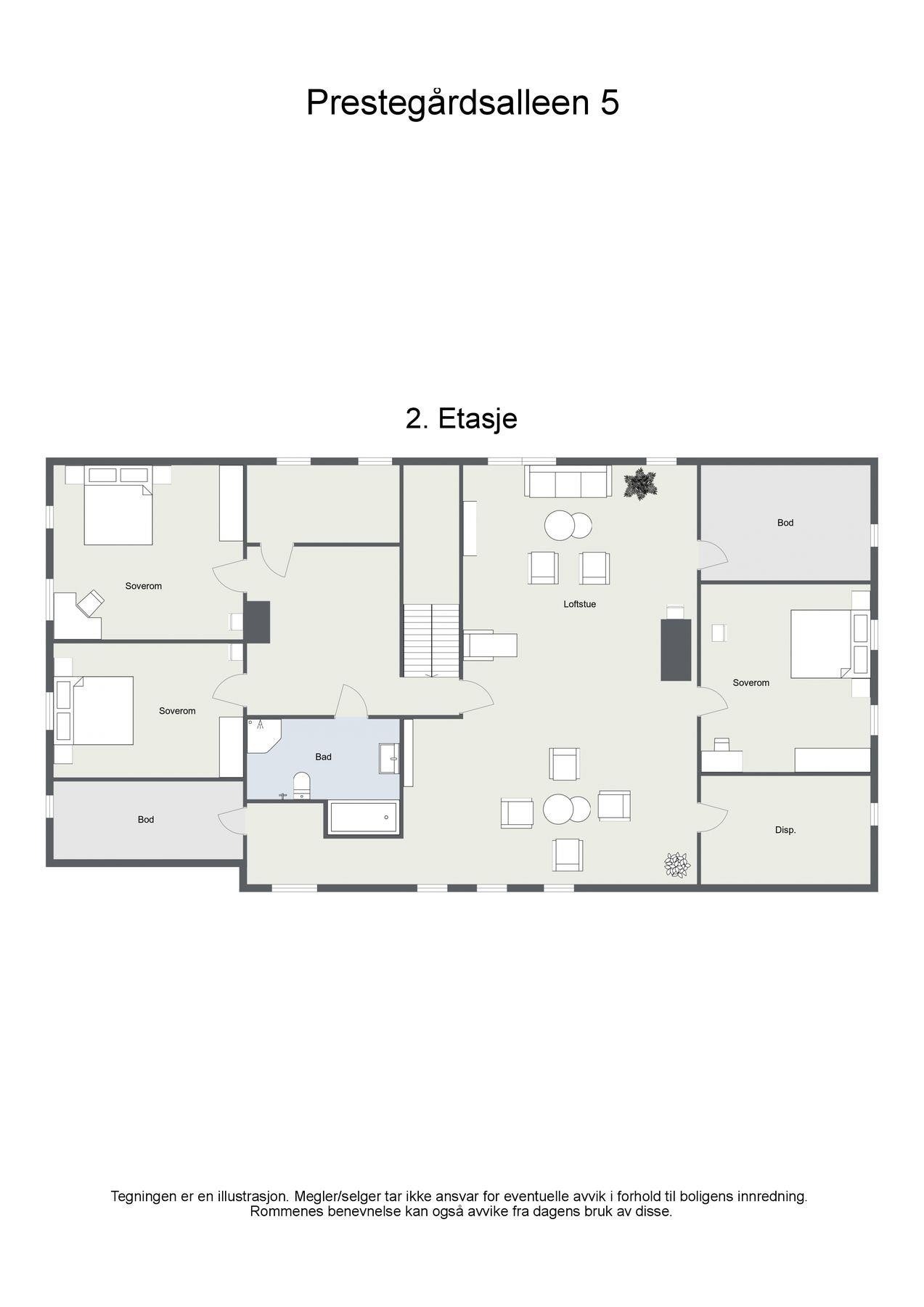 Plantegning 2. etasje. Galleribilde