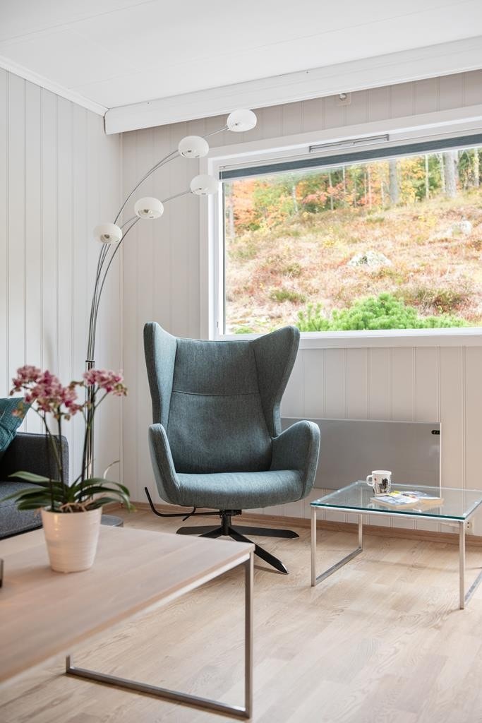 I kosekroken kan du nyte en god bok og senke skuldrene og få følelsen av å bo midt i skogen. Galleribilde