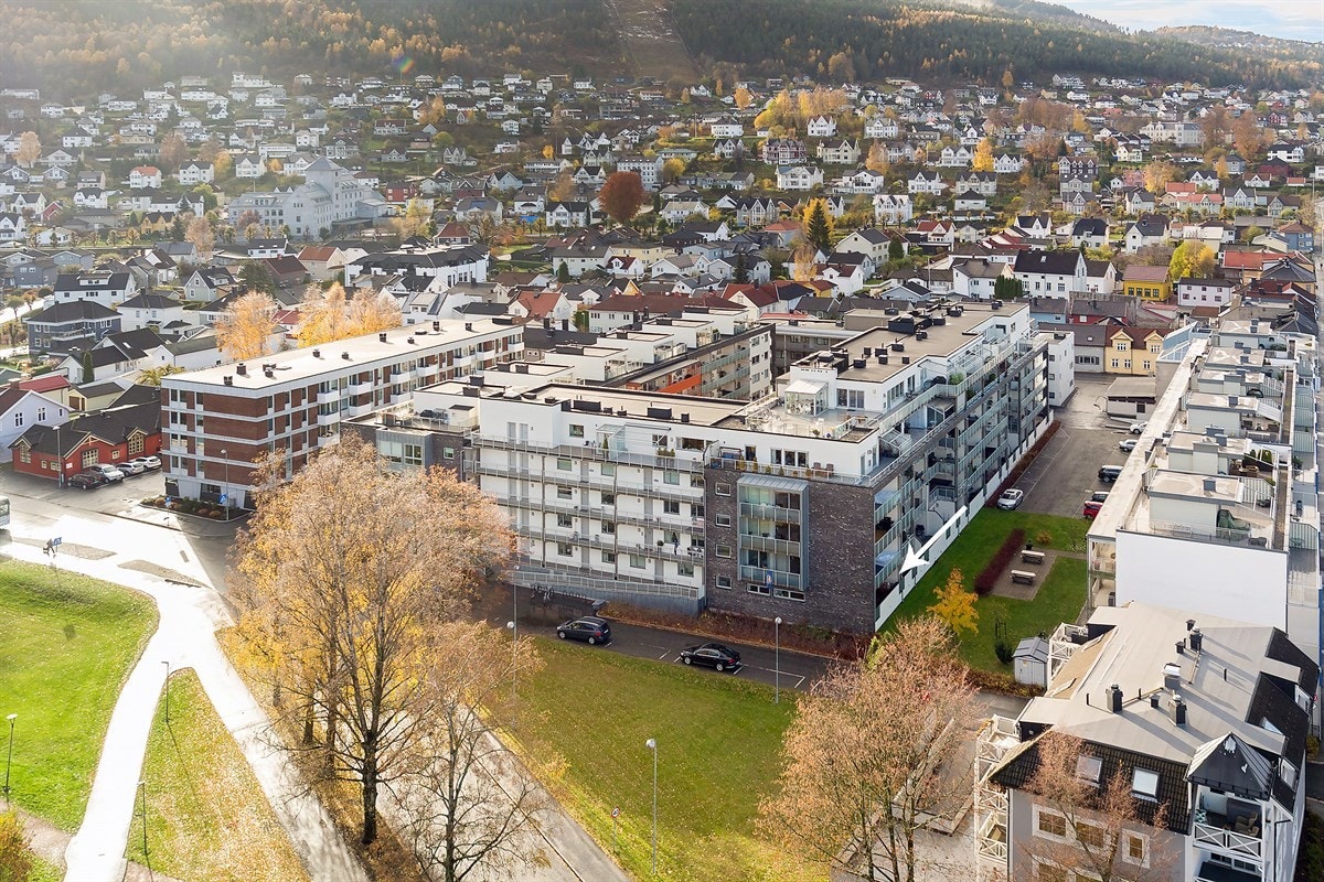 Her ligger blant annet Drammenshallen og det populære Drammensbadet. Galleribilde
