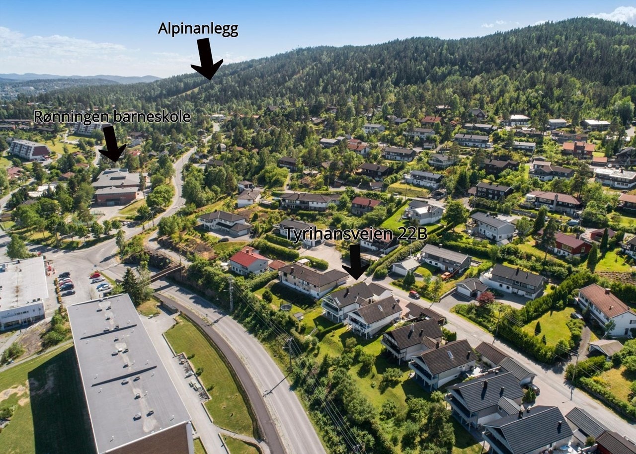Trygg og rask gange til skoler og alpinalegg. Galleribilde